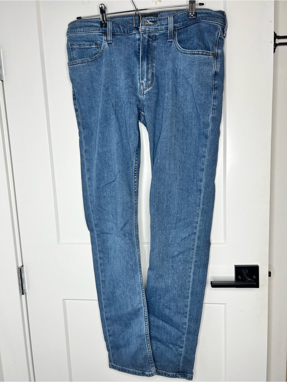 PAIGE Men’s Straight Leg Jeans in Mid Blue